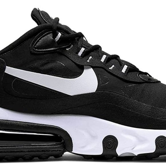 Nike Air Max 270 React Men'sRunning Shoes Black White CI3866-004 Oreo Black - Picture 9 of 10